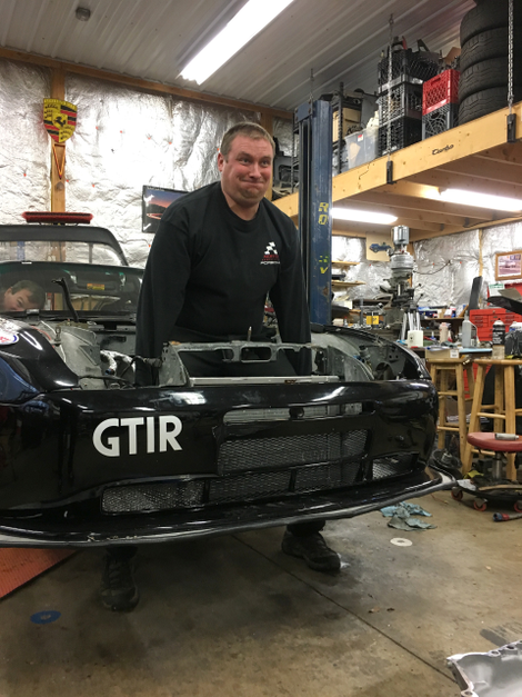 Mike lifts up his rolling chassis.